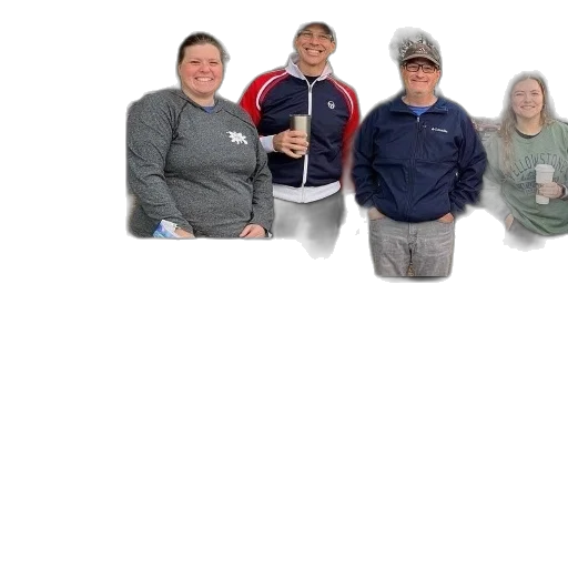 staff, jacket, umbrella, hat transparent PNG cut-out