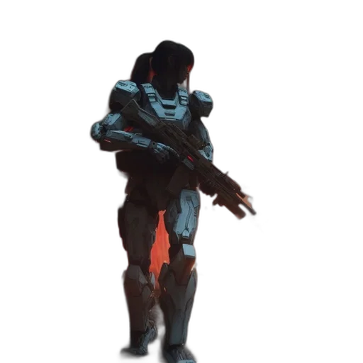 robot, weapon, staff, creature transparent PNG cut-out