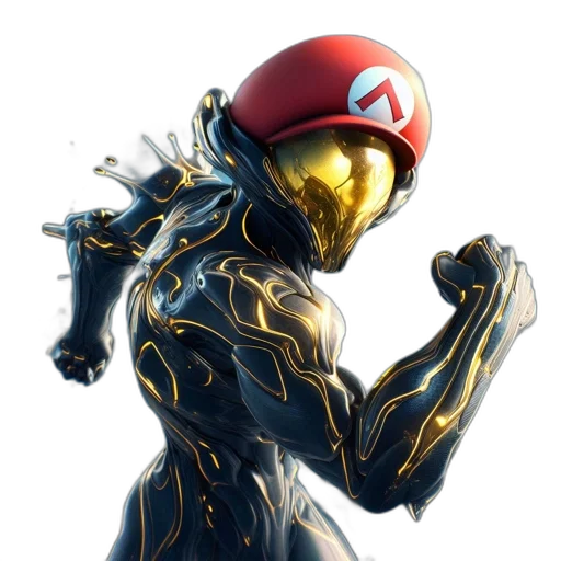robot, mask, concept art, 3d render transparent PNG cut-out