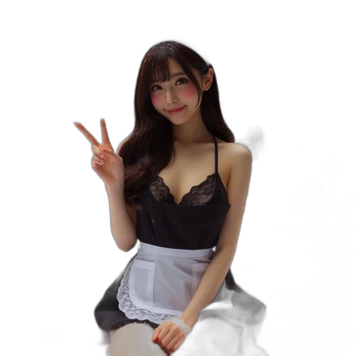 dress, robot, face, photorealistic transparent PNG cut-out