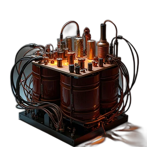robot, 3d render, transformer, displayed transparent PNG cut-out