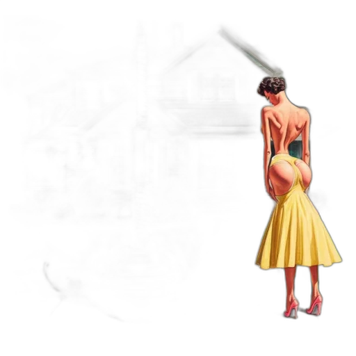 dress, umbrella, concept art, 3d render transparent PNG cut-out