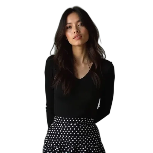 dress, jacket, staff, monochrome transparent PNG cut-out