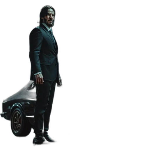 car, concept art, man, black transparent PNG cut-out
