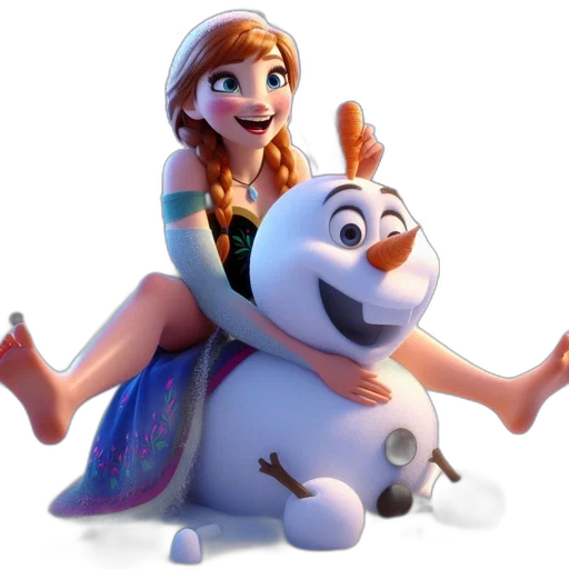 3d render, concept art, cartoon, snow transparent PNG cut-out