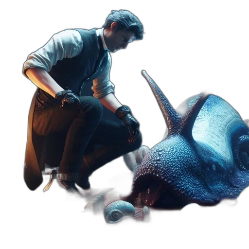 creature, dragon, animal, staff transparent PNG cut-out