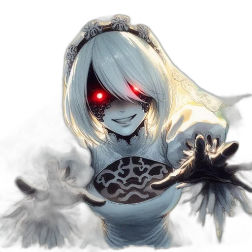 mask, robot, creature, staff transparent PNG cut-out