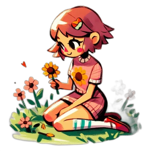 flower, robot, creature, crown transparent PNG cut-out