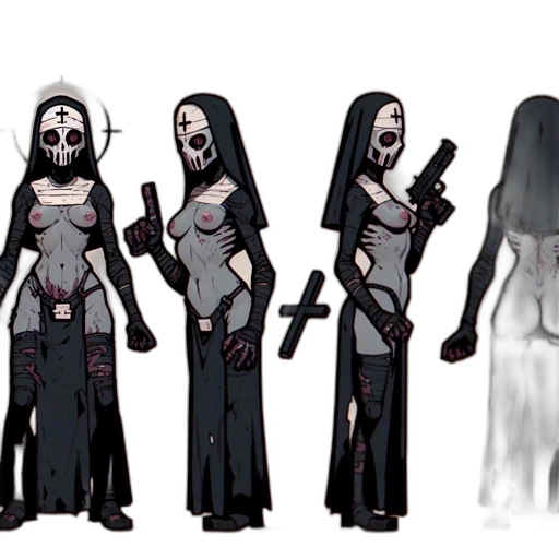 concept art, comic book art, fantasy art, pixel art transparent PNG cut-out