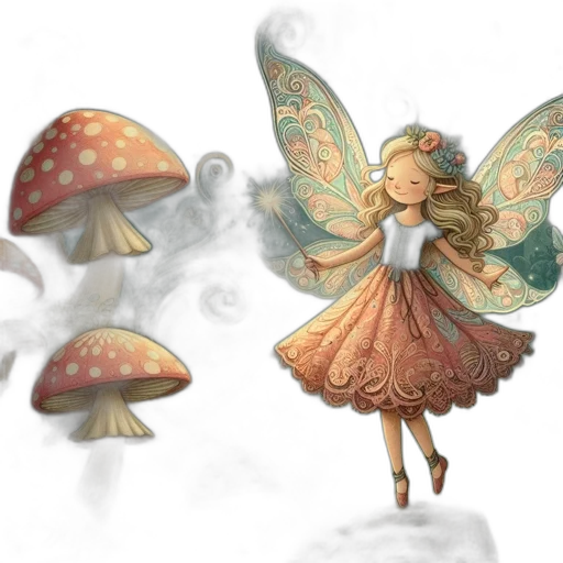 dress, concept art, fantasy art, 3d render transparent PNG cut-out