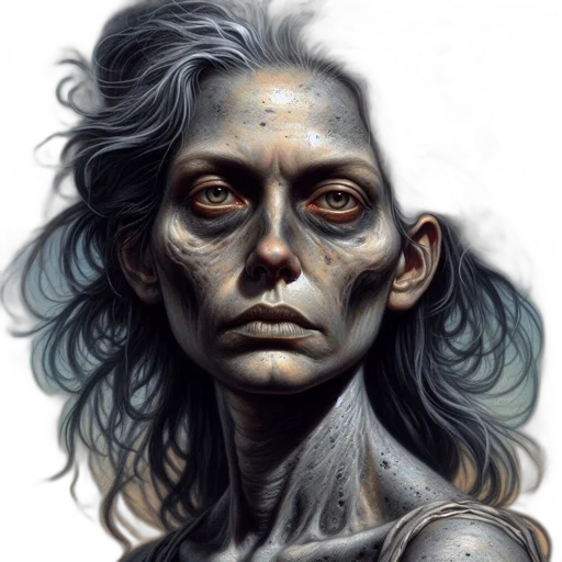 face, mask, creature, fantasy art transparent PNG cut-out