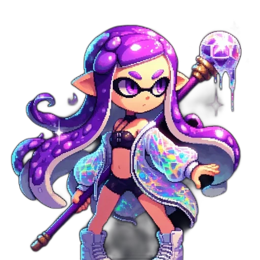 weapon, staff, dress, hair transparent PNG cut-out