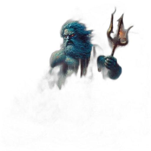 creature, dragon, mask, staff transparent PNG cut-out