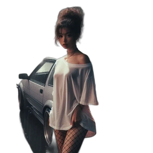dress, car, umbrella, jacket transparent PNG cut-out