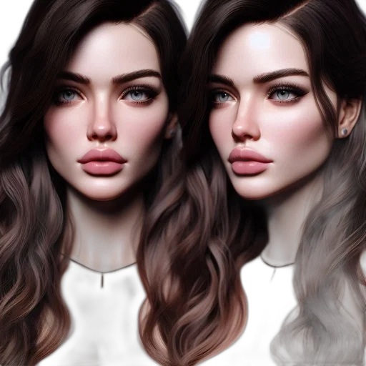face, hair, photorealistic, fantasy art transparent PNG cut-out