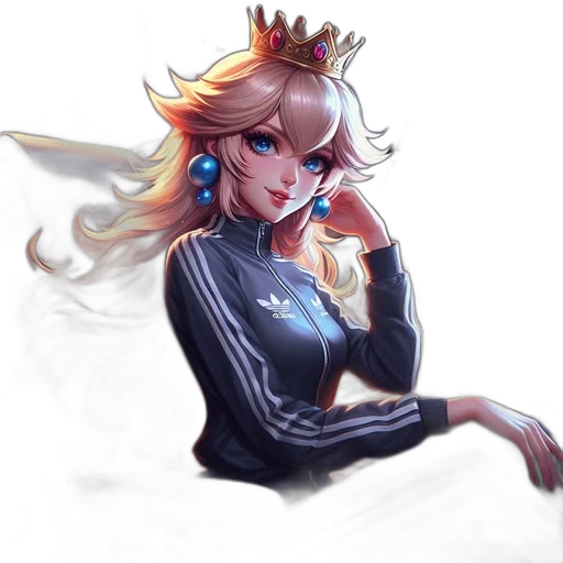 crown, dress, fantasy art, pixel art transparent PNG cut-out