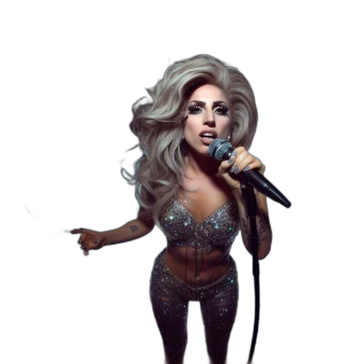 hair, dress, staff, creature transparent PNG cut-out