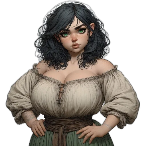 dress, staff, fantasy art, concept art transparent PNG cut-out