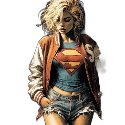 jacket, comic book art, concept art, photorealistic transparent PNG cut-out