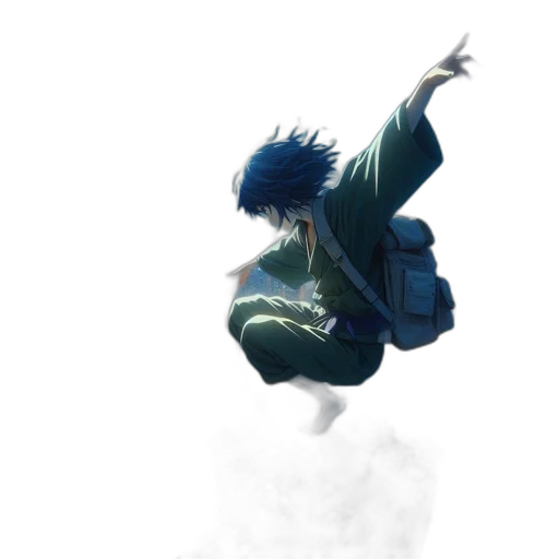 dragon, creature, sword, jacket transparent PNG cut-out