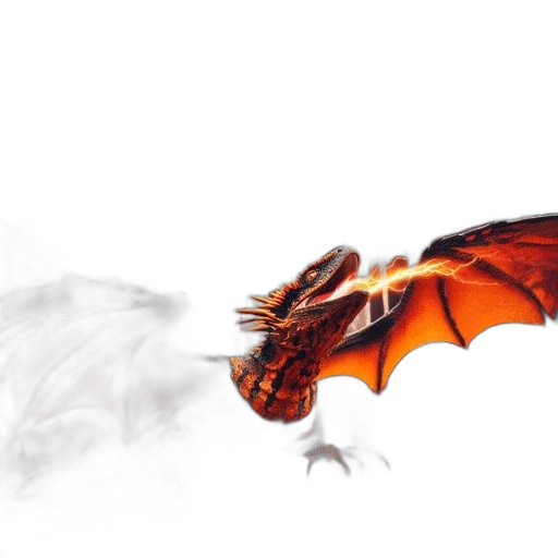 dragon, animal, creature, weapon transparent PNG cut-out