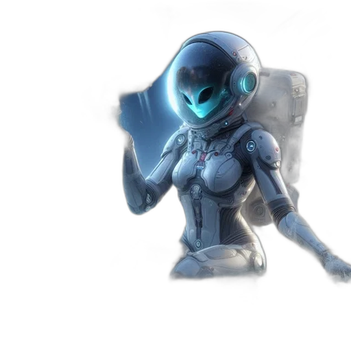 robot, weapon, staff, creature transparent PNG cut-out