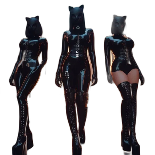 3d render, concept art, cyberpunk, comic book art transparent PNG cut-out