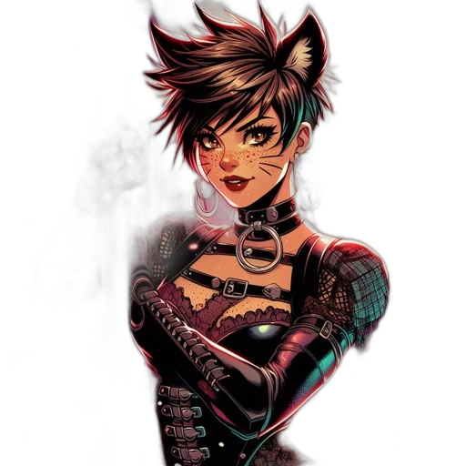comic book art, fantasy art, cyberpunk, concept art transparent PNG cut-out
