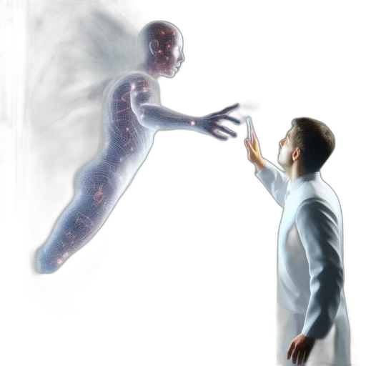 robot, creature, concept art, 3d render transparent PNG cut-out