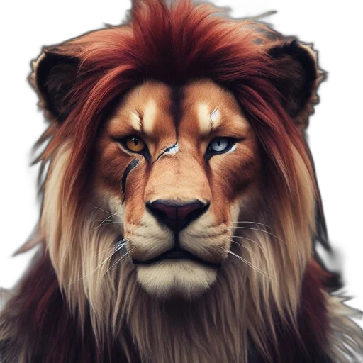 animal, crown, photorealistic, fantasy art transparent PNG cut-out