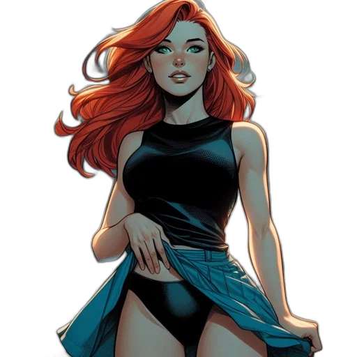 dress, comic book art, concept art, cartoon transparent PNG cut-out