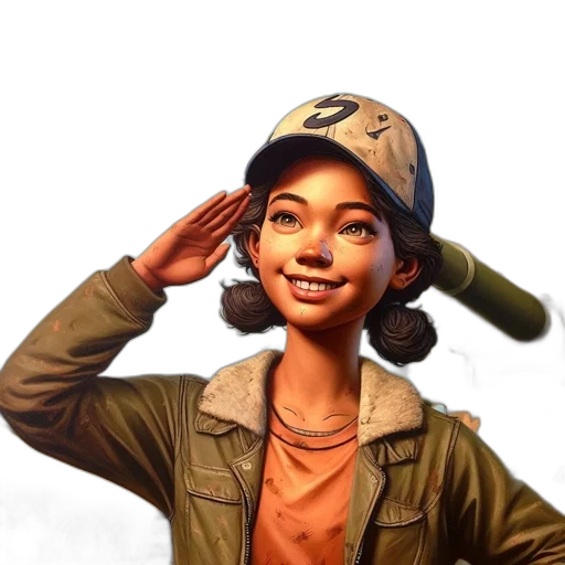 hat, weapon, face, jacket transparent PNG cut-out
