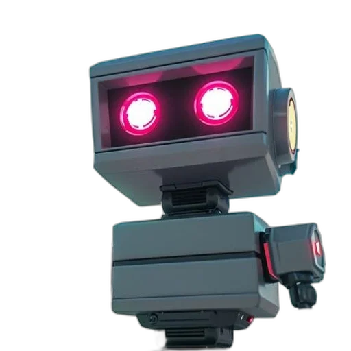 robot, staff, weapon, 3d render transparent PNG cut-out