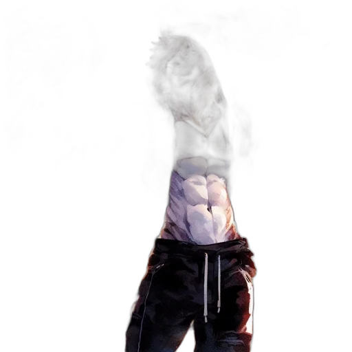 mask, jacket, staff, dragon transparent PNG cut-out