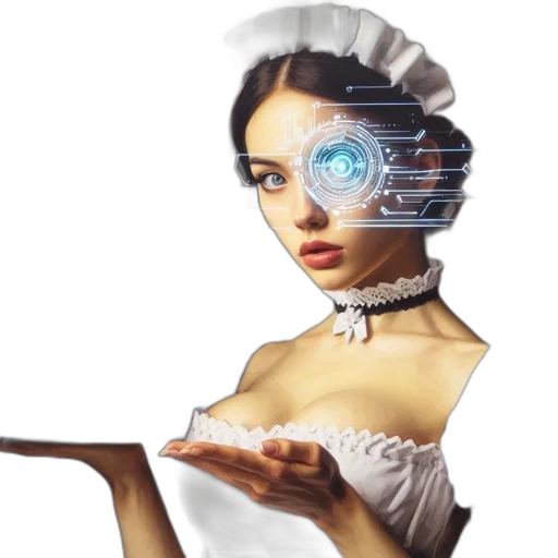 robot, staff, dress, face transparent PNG cut-out