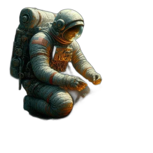 robot, jacket, creature, staff transparent PNG cut-out