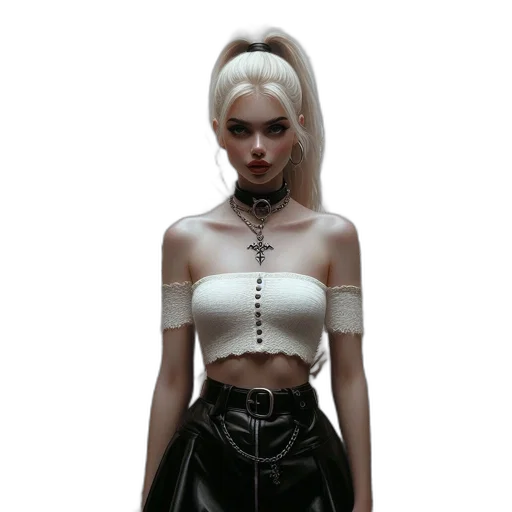 dress, jacket, hair, jewelry transparent PNG cut-out