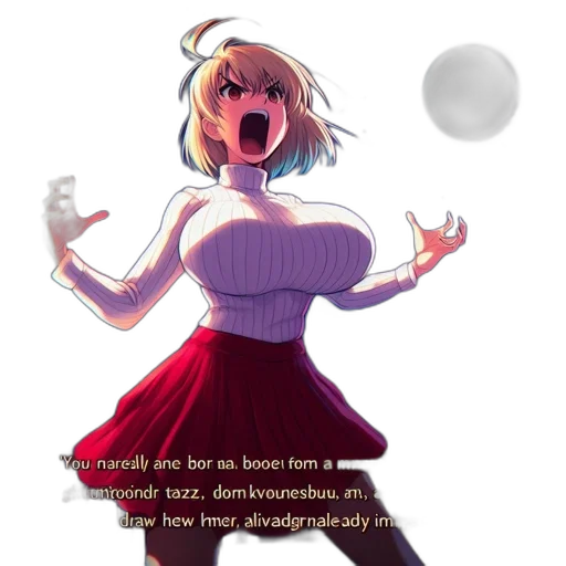 dress, robot, face, staff transparent PNG cut-out