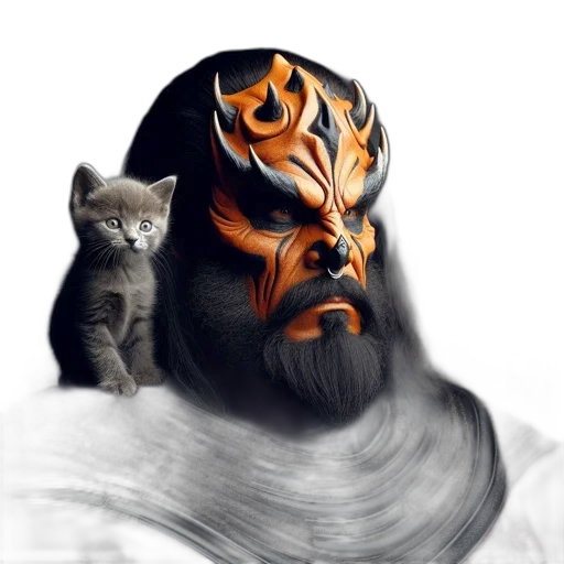 mask, animal, creature, fantasy art transparent PNG cut-out