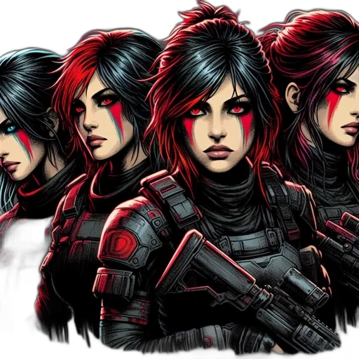 concept art, comic book art, cyberpunk, pixel art transparent PNG cut-out