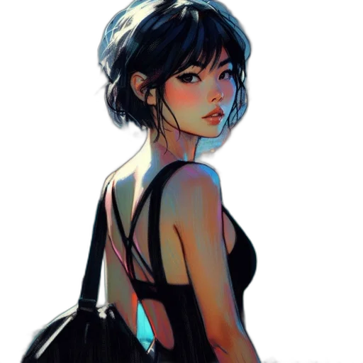dress, face, jewelry, jacket transparent PNG cut-out