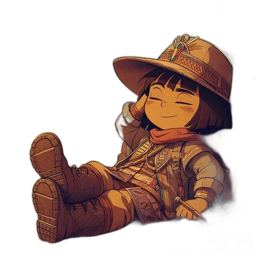 hat, staff, dragon, weapon transparent PNG cut-out