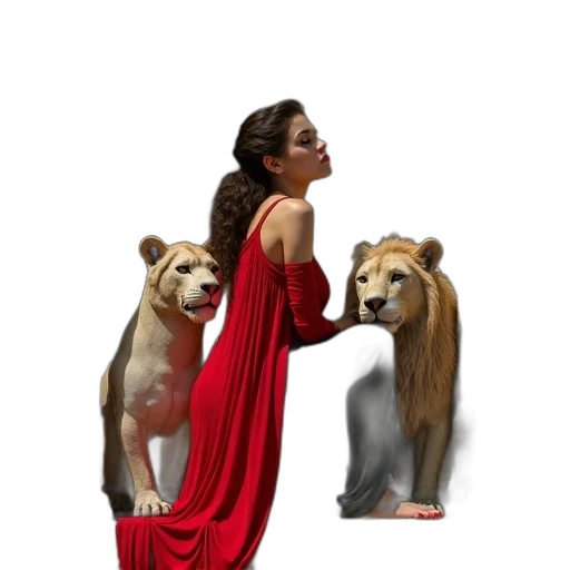 dress, animal, concept art, photorealistic transparent PNG cut-out