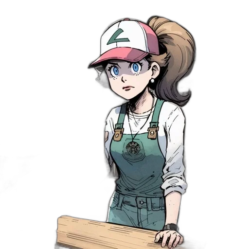 staff, hat, anime, cartoon transparent PNG cut-out