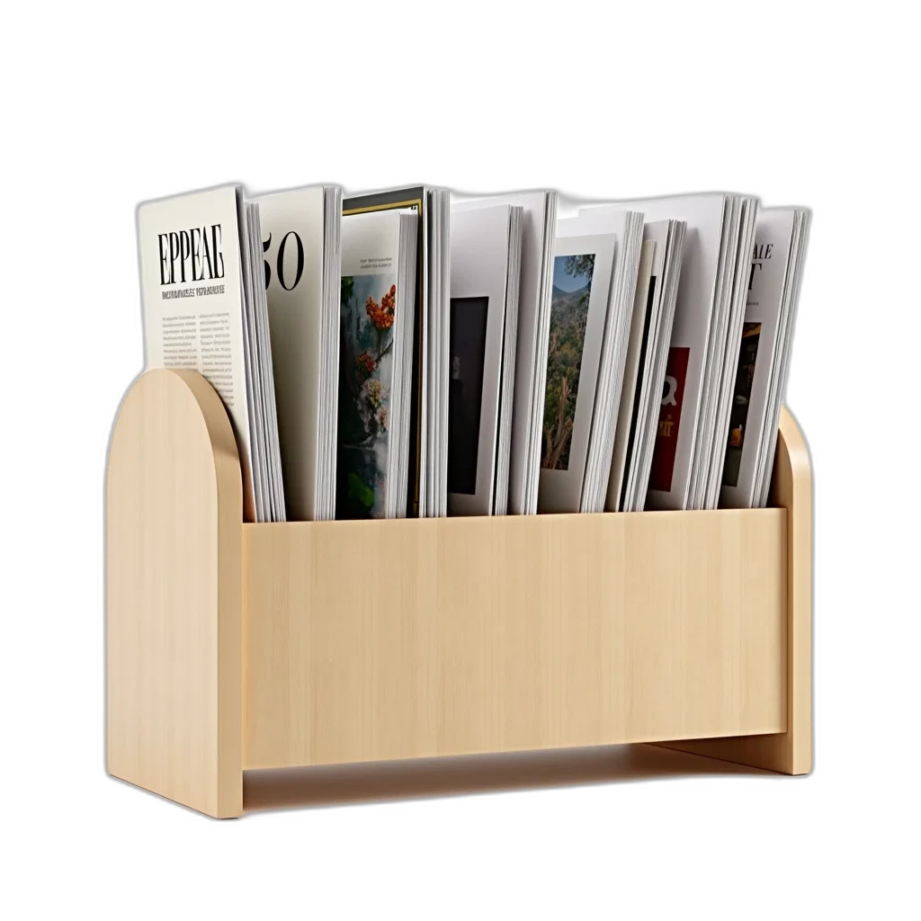 furniture, 3d render, wooden, magazine transparent PNG cut-out