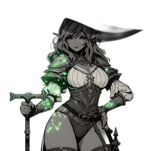 staff, weapon, sword, fantasy art transparent PNG cut-out
