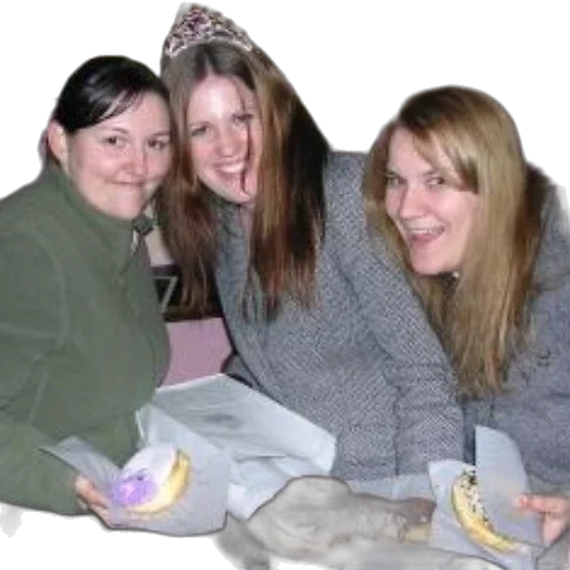 staff, jacket, three, women transparent PNG cut-out