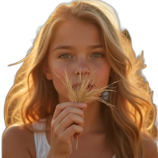 flower, mask, hair, face transparent PNG cut-out
