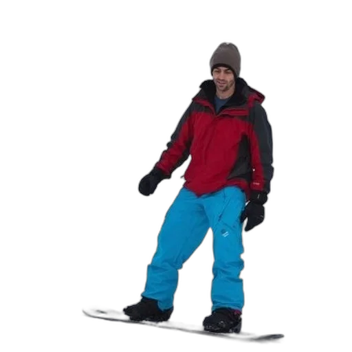 jacket, staff, 3d render, snow transparent PNG cut-out