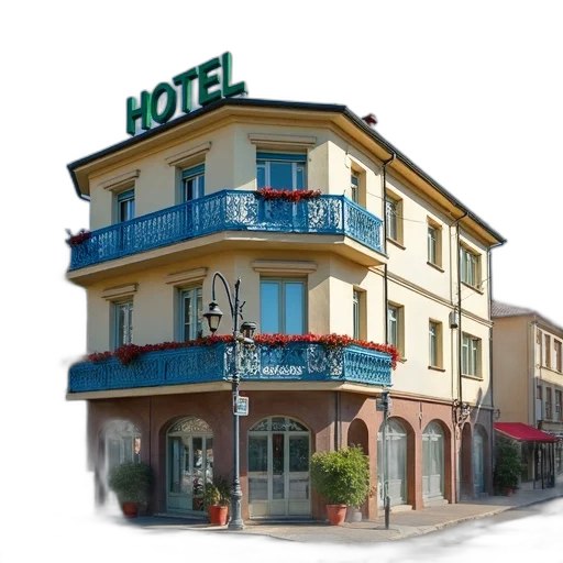 building, 3d render, photorealistic, concept art transparent PNG cut-out